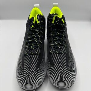 Under Armour UA Toxic Six Football‎ Cleats Black Neon Yellow Mens Size 10.5